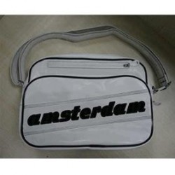 BORSA AMSTERDAM TRACOLLA BIANCO E NERO 