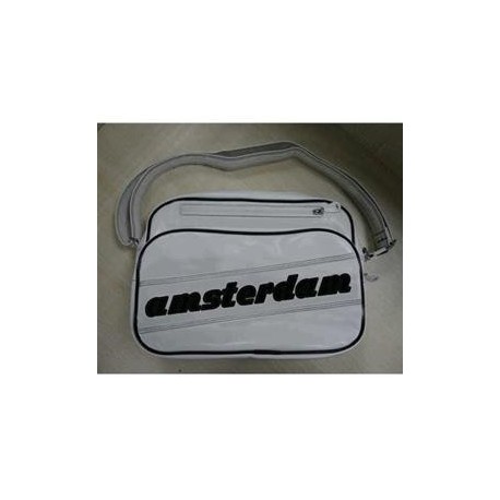 BORSA AMSTERDAM TRACOLLA BIANCO E NERO 