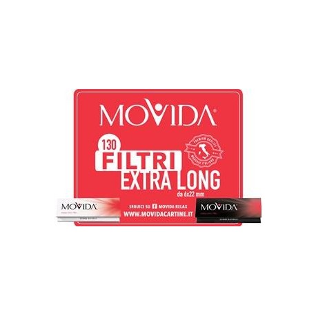 CARTINE CORTE BIANCHE MOVIDA 21G + 130 FILTRI EXTRALONG 6X22 MM