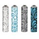 ACCENDINO CLIPPER MICRO METAL CASE FLOWER PATTERN