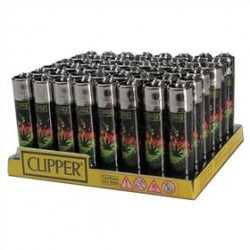 ACCENDINO CLIPPER FOGLIA 6- SCATOLA INTERA DA 48 PEZZI 