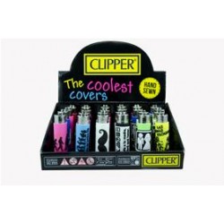 ACCENDINO CLIPPER GOMMA POP ICONS - SCATOLA INTERA DA 24 PEZZI