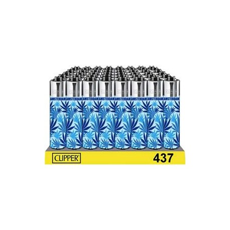 ACCENDINO CLIPPER FOGLIA BLUE - SCATOLA INTERA DA 48 PEZZI