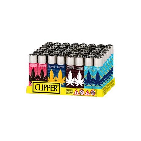 ACCENDINO CLIPPER MICRO HYPNOSE K316 LEAVES - SCATOLA INTERA DA 48 PEZZI