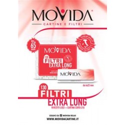 CARTINE CORTE BIANCHE MOVIDA 21G + 130 FILTRI EXTRALONG 6X22 MM - SCATOLA INTERA DA 65 PEZZI