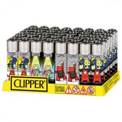 ACCENDINO CLIPPER LARGE LITTLE GRAFFITIER - SCATOLA INTERA DA 48 PEZZI