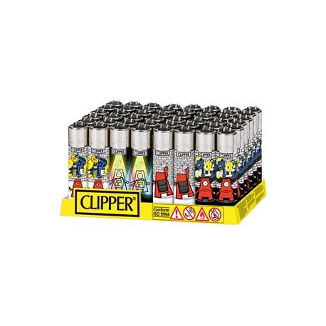 ACCENDINO CLIPPER LARGE LITTLE GRAFFITIER - SCATOLA INTERA DA 48 PEZZI