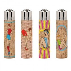 ACCENDINO CLIPPER POP PIN UP CORK - SCATOLA INTERA DA 24 PEZZI