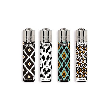 ACCENDINO CLIPPER LARGE PANTHERE PRINT - SCATOLA INTERA DA 48 PEZZI