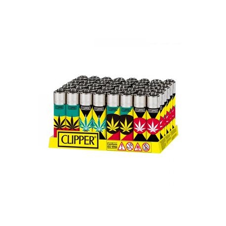 ACCENDINO CLIPPER LEAVES 25 -SCATOLA INTERA DA 48 PEZZI