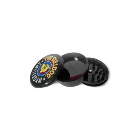 GRINDER PLASTICA NERO 3 PARTI THE BULLDOG - SCATOLA INTERA 12 PEZZI