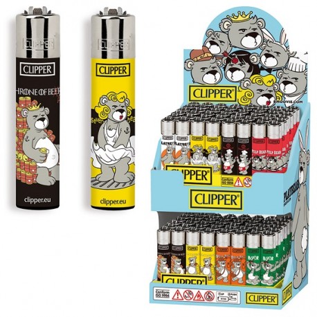 ACCENDINO CLIPPER BMOOVIE BEARS - SCATOLA INTERA DA 48 PEZZI 